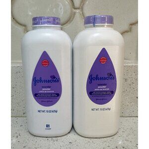 2 Johnson's Baby Powder Lavender Cornstarch Hypoallergenic 15 oz New & Sealed